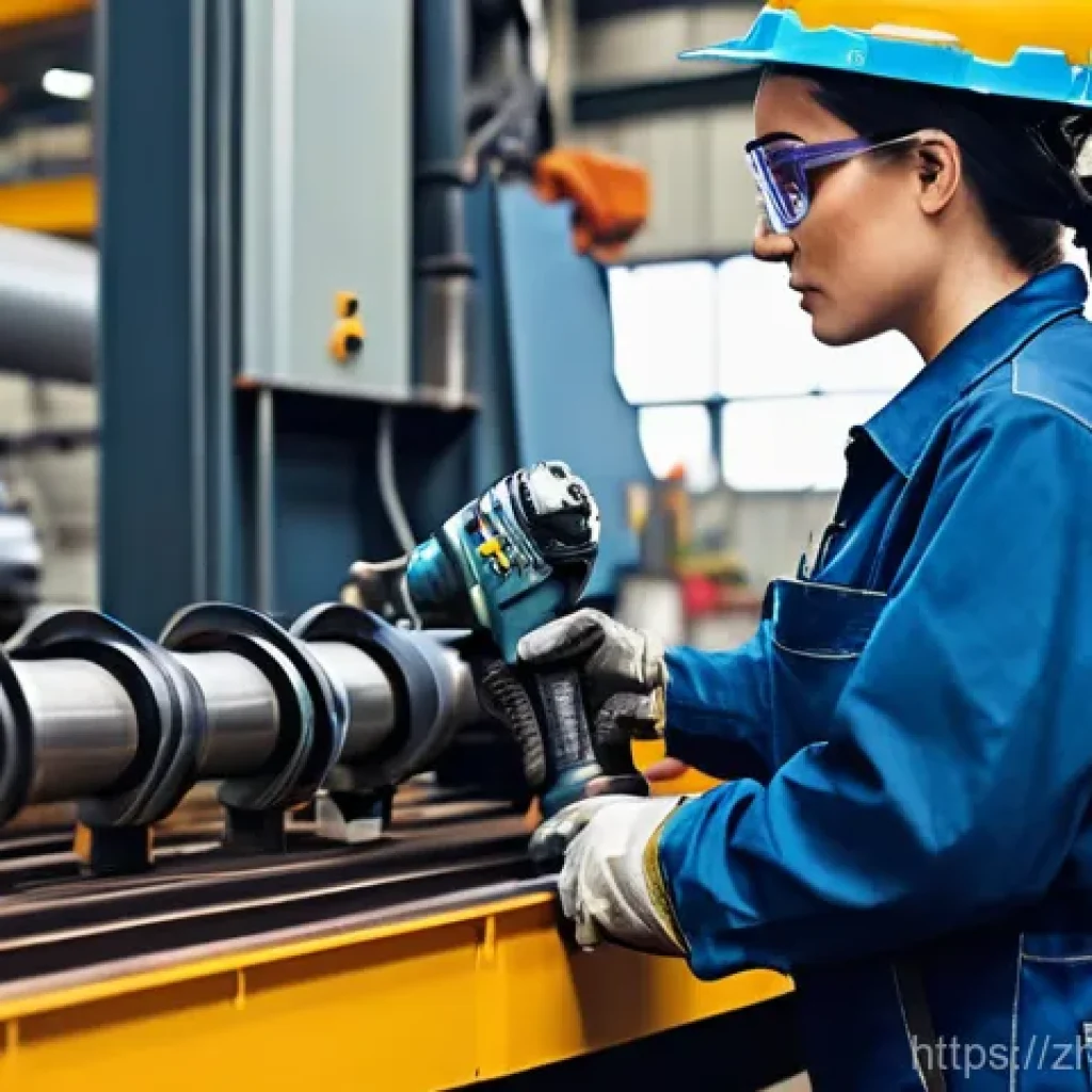 에어 공구 충전식 vs 유선 비교 - **Prompt:** A young, energetic male technician in a clean, professional work uniform is expertly usi...