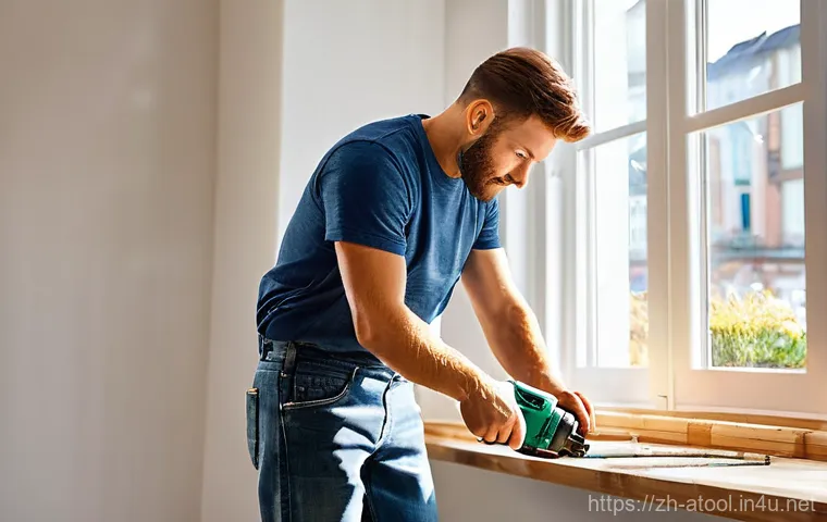 공압공구와 전기공구 차이점 - **Prompt 1: Home DIY with Cordless Electric Tools**
    "A bright, cheerful image of a person (gende...