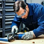 에어공구 수리 방법 - **Prompt for image generation: "Pneumatic Tool Leak Detection"**
    A skilled male technician, dres...