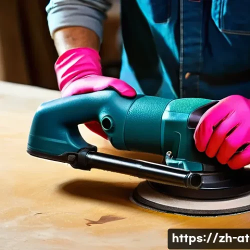 에어 그라인더 사용법 - **Prompt:** A focused, gender-neutral DIY enthusiast, wearing protective goggles and work gloves, co...